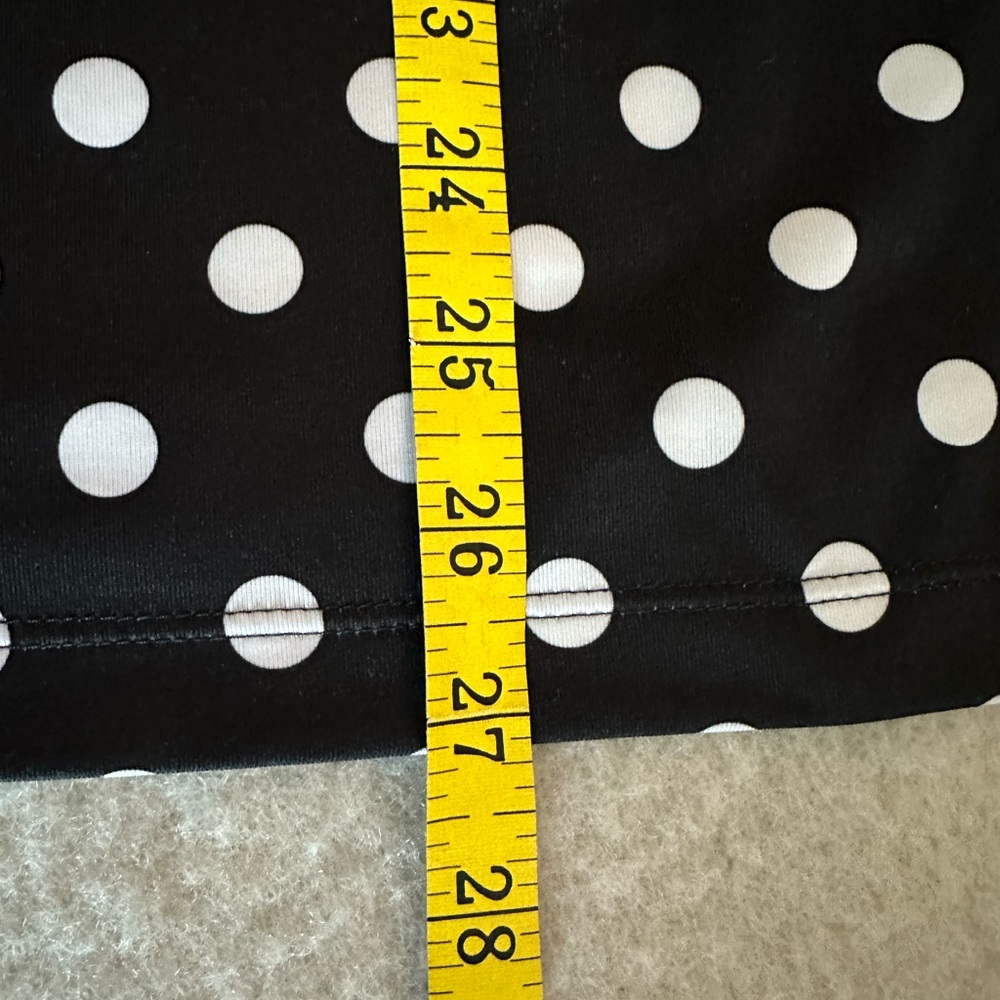 NIKE Golf ⛳️ Ladies Black & White Polka Dot Dri-Fit Sleeveless Golf Shirt - Sz S - Picture 12 of 12